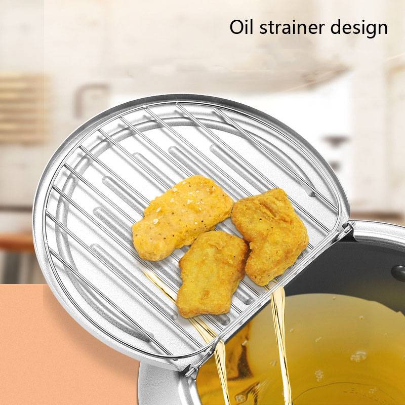 20cm frying pan household non-stick temperature controlled mini frying pan (olive green)