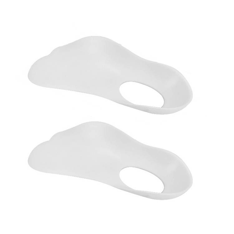 Flat foot correction insole, arch collapse support pad, foot valgus corrector for adults and children, L size (white)