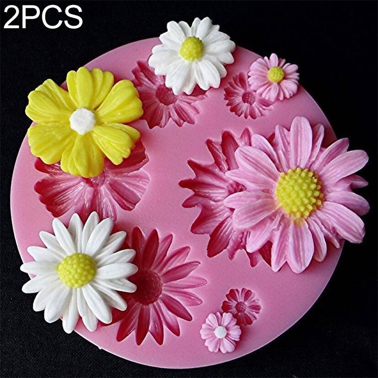 2-piece selling 3D flower silicone mold sugar flipping process cake candy chocolate ice cream pastry baking tool