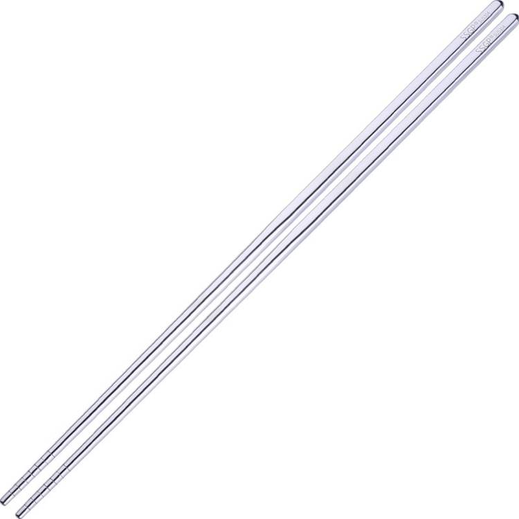 1 Pair Extended Chopsticks Stainless Steel Non-Slip Anti-Scalding Long Chopsticks Noodle Chopsticks Hot Pot Chopsticks 36cm