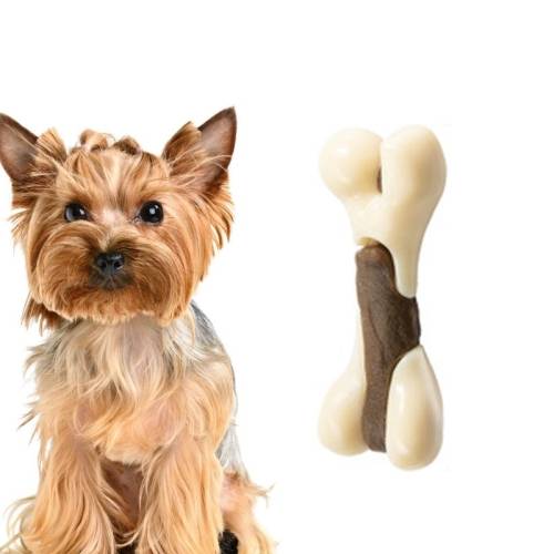 Pet Bite Resistant Toy Nylon Cowhide Molar Teeth Eating Play Bone Dog Toy, Specification: Large (Hut Leg Bone)