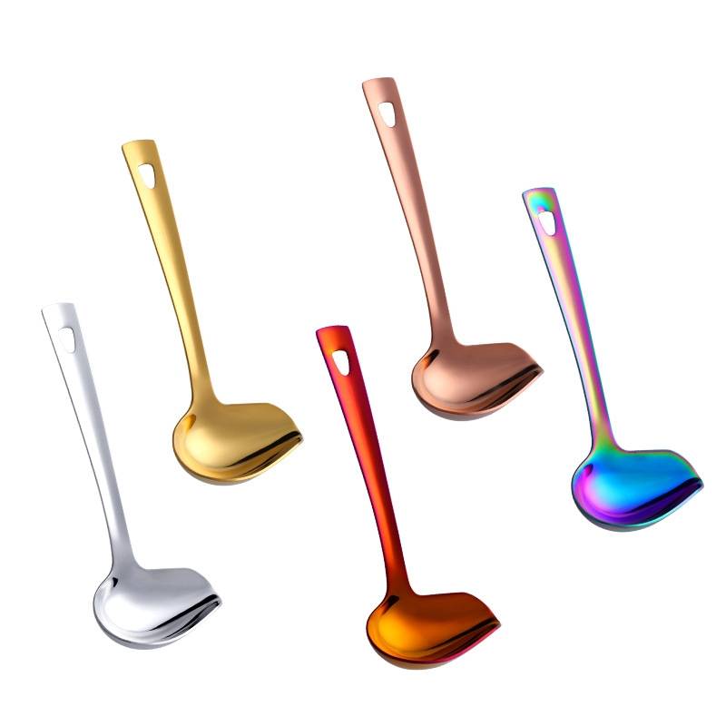 304 Stainless Steel Oil Spoon Thickened Soup Spoon Pouring Sauce Spoon
