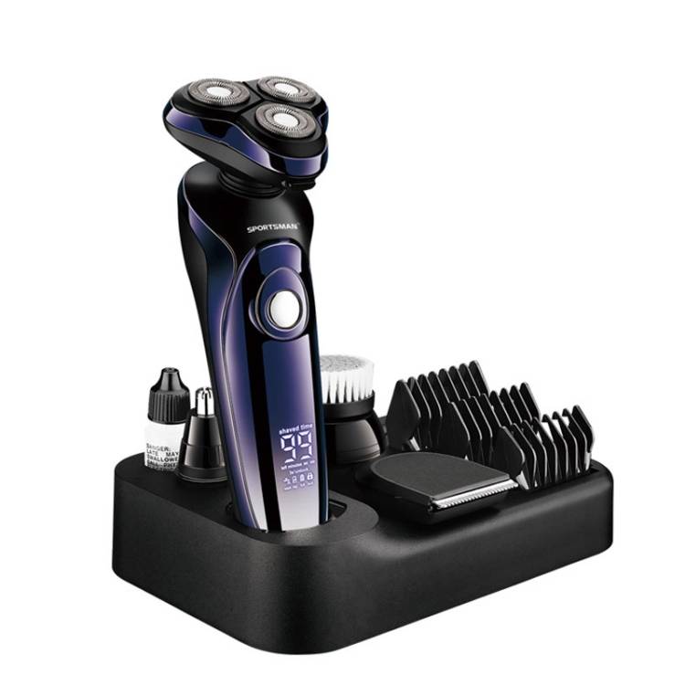 SPORTSMAN SM-530 Electric Men&#039;s shaver multifunctional base charging digital display water washing shaver