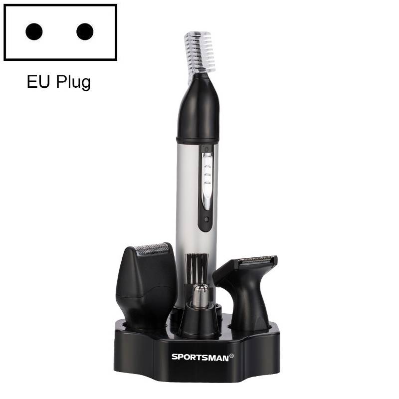SPORTSMAN SM-418 Electric Mini Shaving Eyebrow, Sideburns and Nose Hair Trimmer European Standard (White)