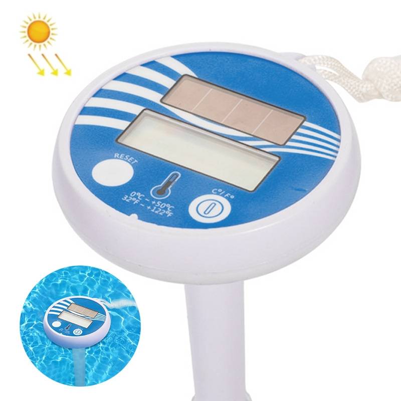 BL9057 Solar Swimming Pool Thermometer Swimming Pool Equipment Floating Water Thermometer with Digital Display Function(-20 -50 Celsius)