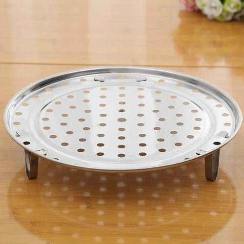 2 PCS Multifunctional Stainless Steel Three-leg Steamed Bun Steamed Rack, Size:24cm