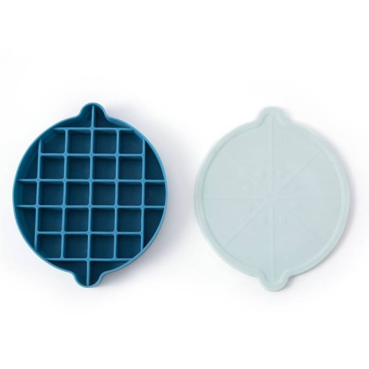 Lemon shaped ice grid food grade silicone ice cube mold with lid auxiliary food ice box