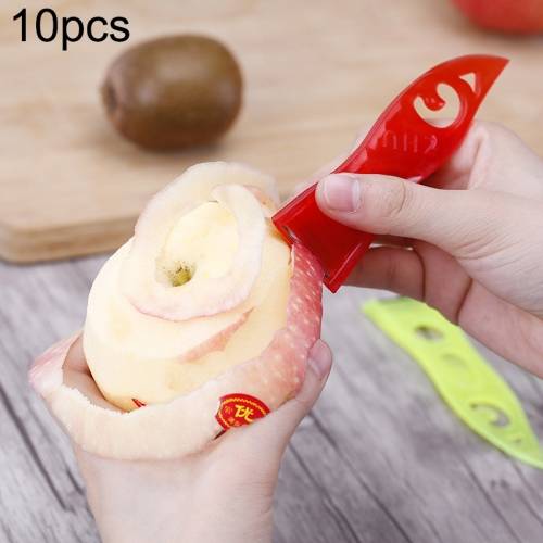 10pcs A2233 Home Vegetable Fruit Peer Plastic Cutting Knife, Color Random Delivery