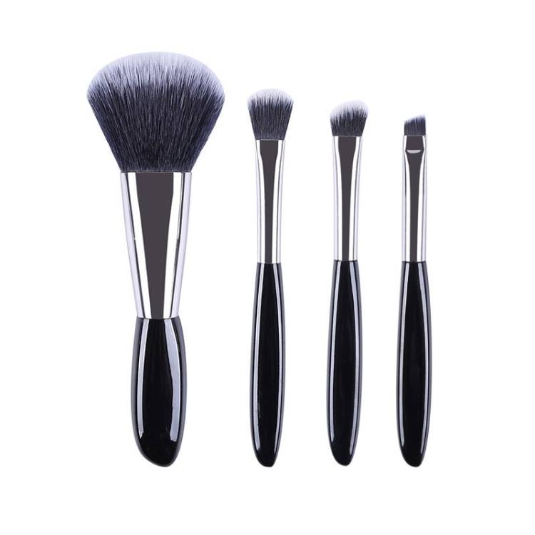 4-in-1 Black Pebble Makeup Brush Set Eyeshadow Brush Foundation Brush Portable Makeup Brush, Style: Nude Brush