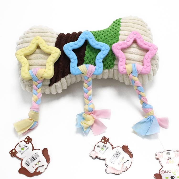 Pet toys TPR bite resistant dog supplies cotton rope cloth strip toys