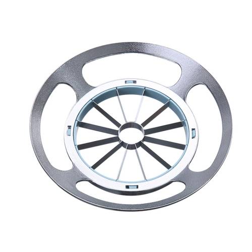 Stainless Steel Round Apple Slicer Fruit Divider, Color: 12 Cuts (Blue)