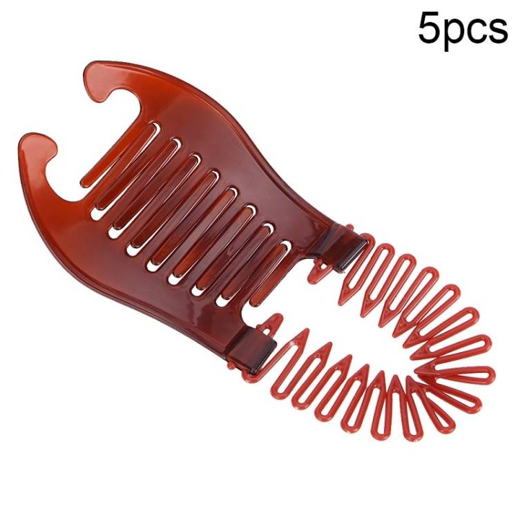 5 pieces of plastic banana hair clips for hair salons