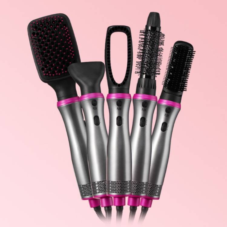Five in one roll straight dual-purpose hair styling hot air comb