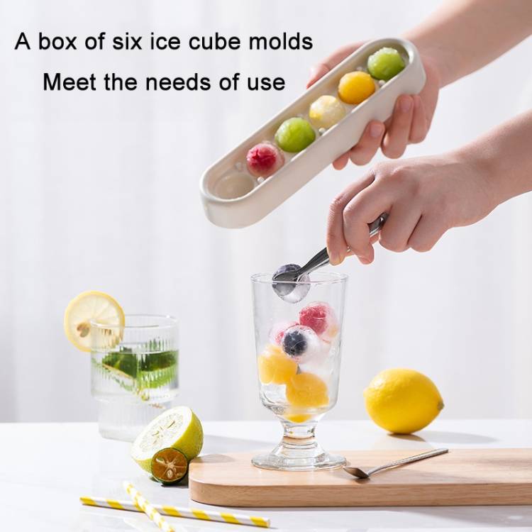 Homemade Quick Frozen Ice Cube Storage Silicone Mold(Gray Yellow)