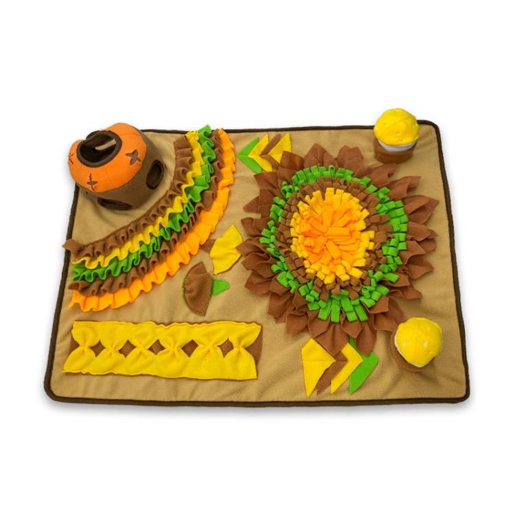 Sound puzzle dog toy, puzzle decompression and sniffing mat, specifications: 60x80 cm