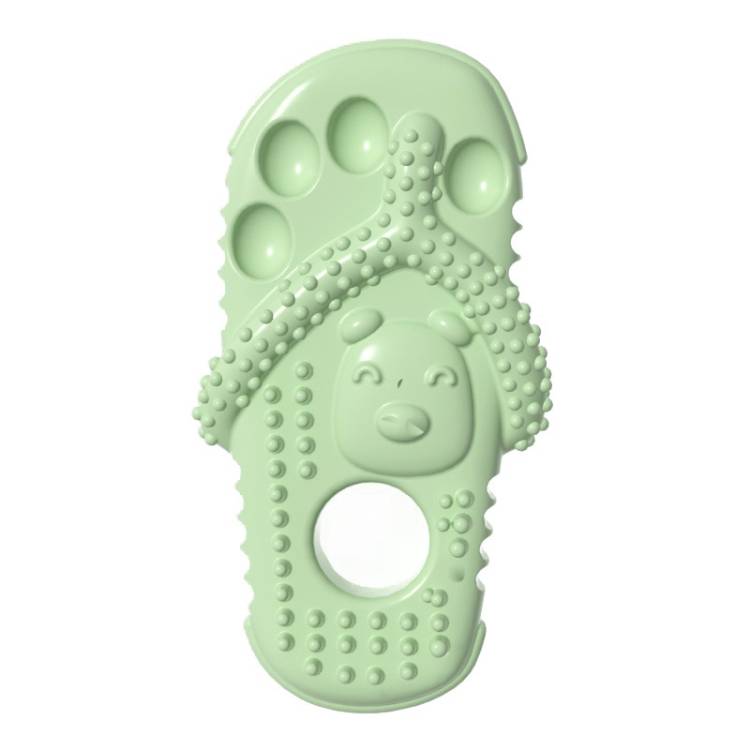 Pet Toy TPR Slippers Teeth Cleaning Dog Toy (Matcha Color)