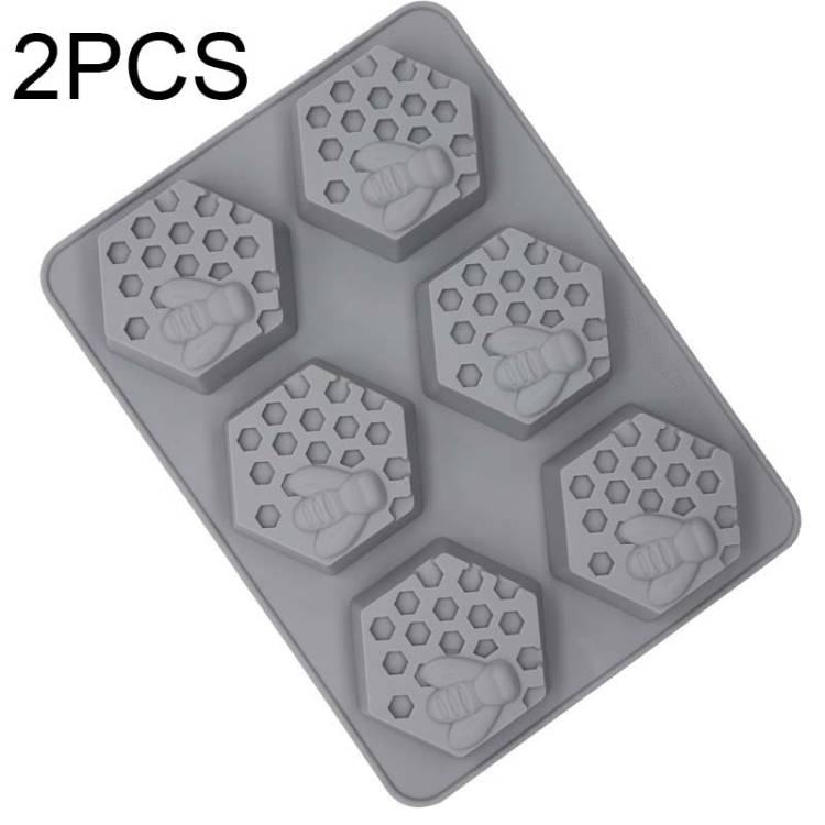 2 sell 6-cell honeycomb bee silicone handmade soap molds, chocolate mooncake molds