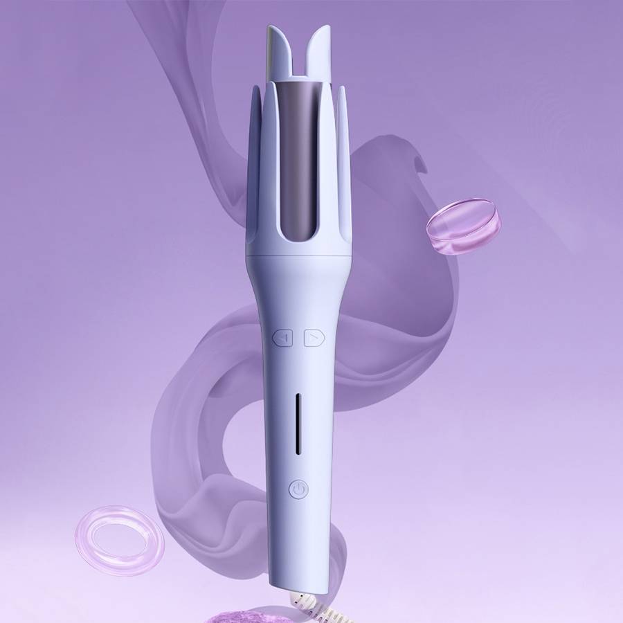 RD-2118 32mm intelligent induction fully automatic curling rod electric rotating automatic curler, medium standard plug (purple)