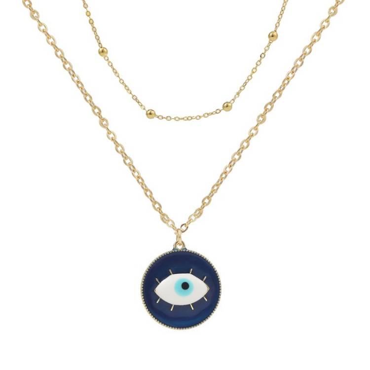 Angel&#039;s Eye Pendant Multi layered Necklace