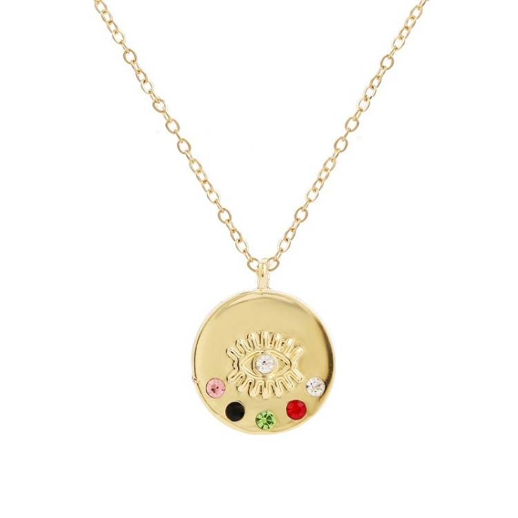 Angel&#039;s Eye Pendant Multi layered Necklace3