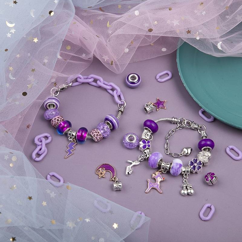 Crystal Beaded Bracelet Set Children&#039;s Necklace DIY Puzzle Toy