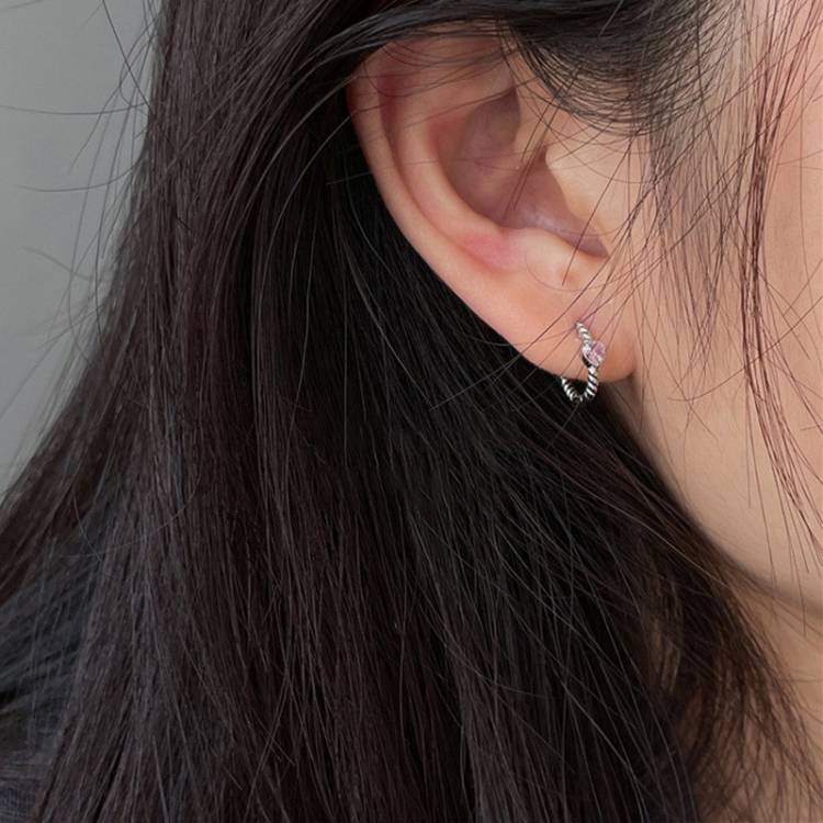 Shell double layered earrings with diamond earrings10