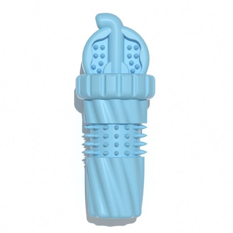 BG5038 wear-resistant and fall-resistant pet chewing toy, cup-shaped dog teething stick (blue)