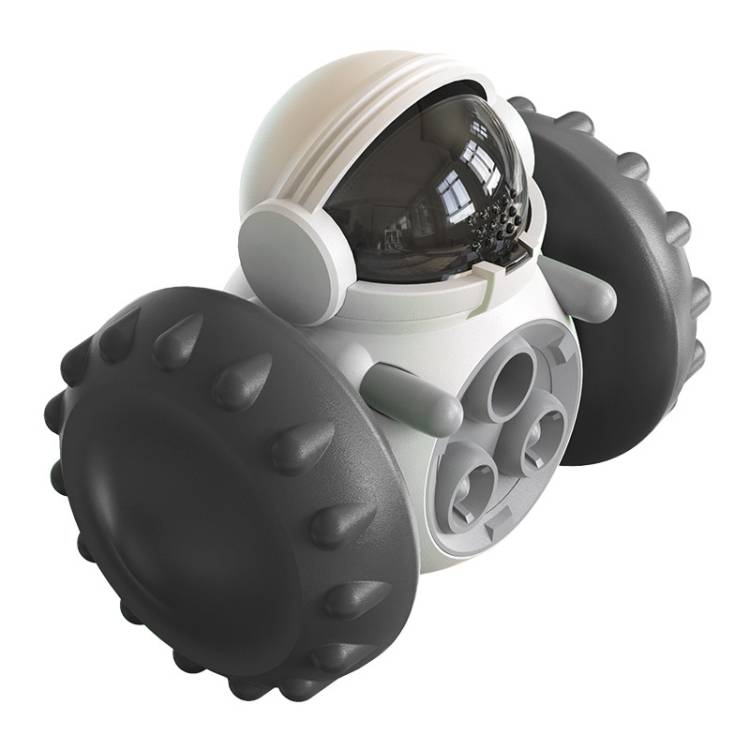 087DT Non-electric rocking car pet food leakage tumbler educational balance car dog toy, color: black and white
