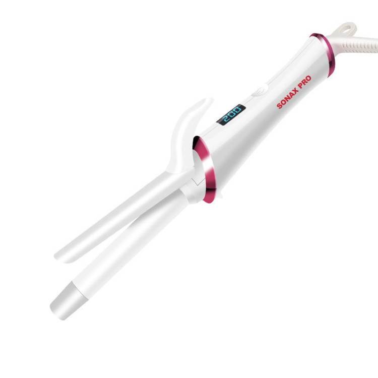 SONAX PRO SN-3300 Five Gear Temperature Adjuster With Digital Display Multifunctional Curling Iron, US Plug(White)