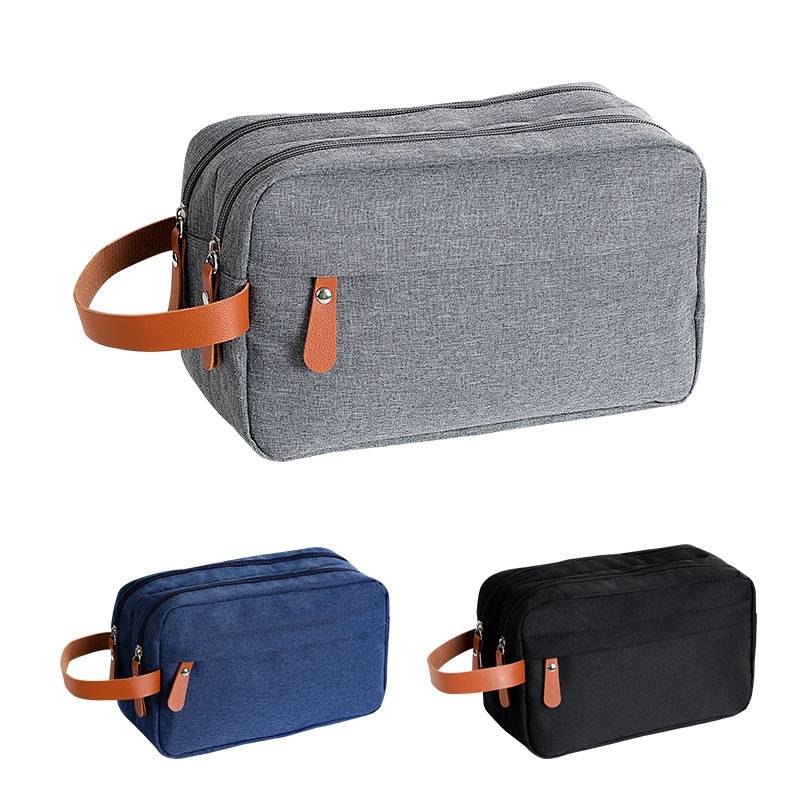 Men&#039;s double-layer travel toiletries bag for business trips, portable toiletries storage bag, moisture-proof large capacity makeup bag