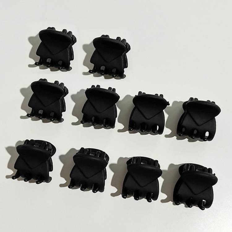 10pcs /Pack Girls Plastic Hairpin Safe Hair Crab Clip Hair Claw, Style: 1.5cm Frosted