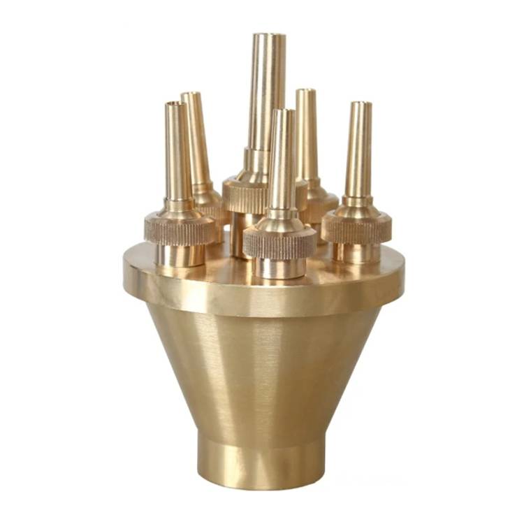 All copper center vertical nozzle center main spray square landscape fountain equipment