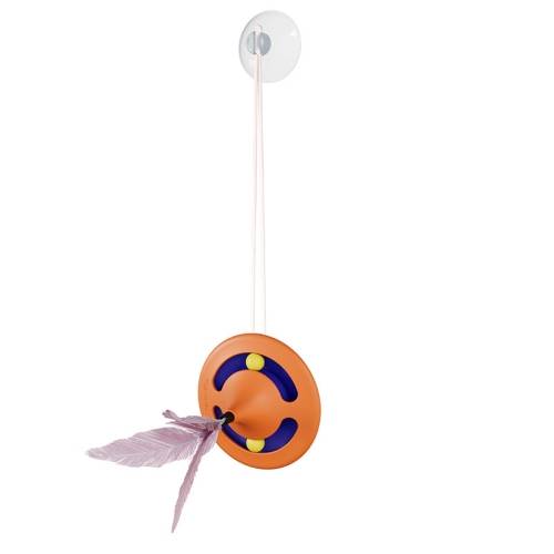 Cats Gyro Carousel Toy Pet Amusement And Boredom Relieving Toys(Orange)