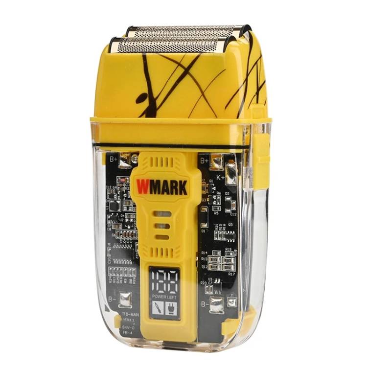 WMARK NG-995 transparent body titanium plated blade reciprocating USB shaver electric men&#039;s shaver