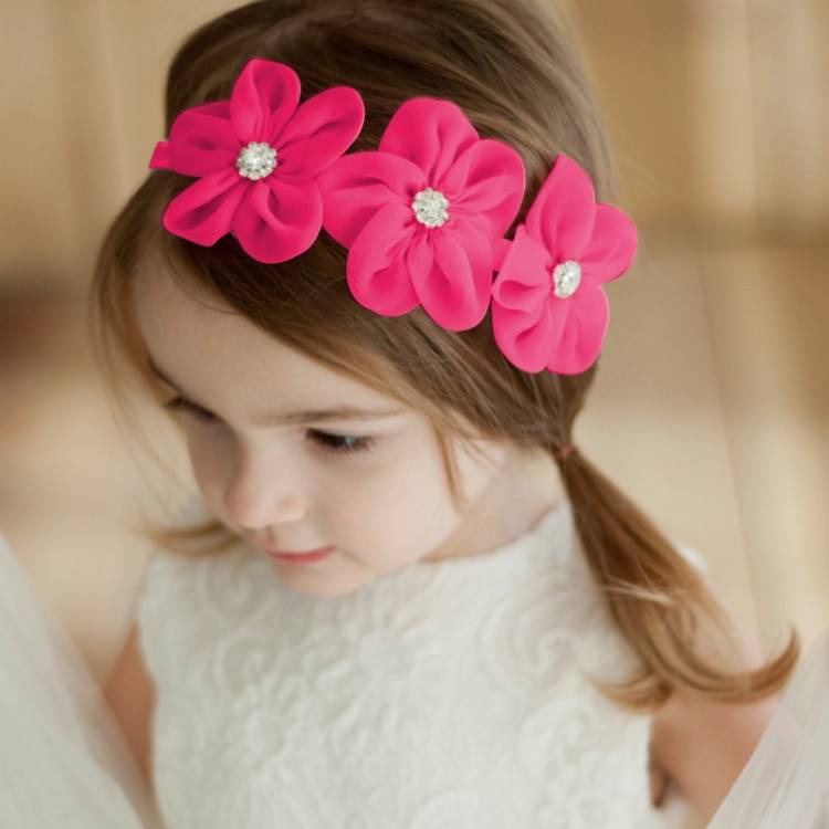Ribbon diamond headband newborn headband girl flower head children&#039;s hair accessories