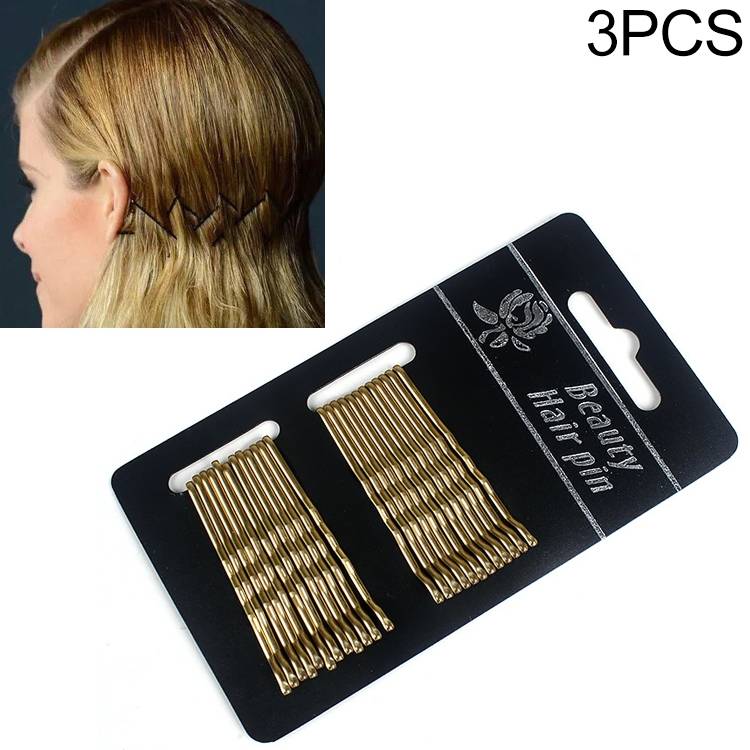 3-piece selling women&#039;s black gold hair clips, headbands, and accessories (2 # gold)