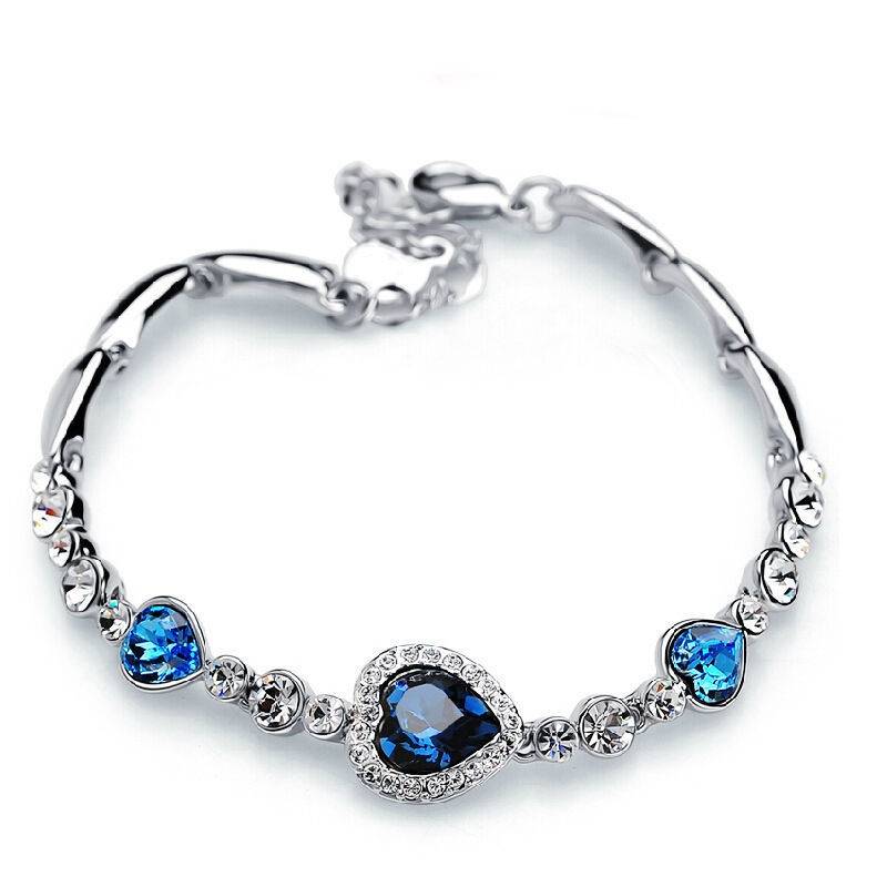 Crystal Water Diamond Heart shaped Bracelet Bracelet