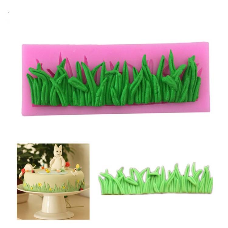 2 pieces for sale, small grass decoration, liquid silicone mold, sugar flipping cake mold
