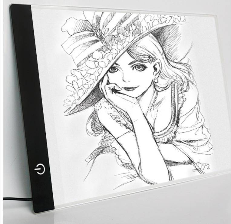 5W USB rechargeable A4 copy drawing board handwriting board cartoon sketching light guide board LED copy desk dimmable version