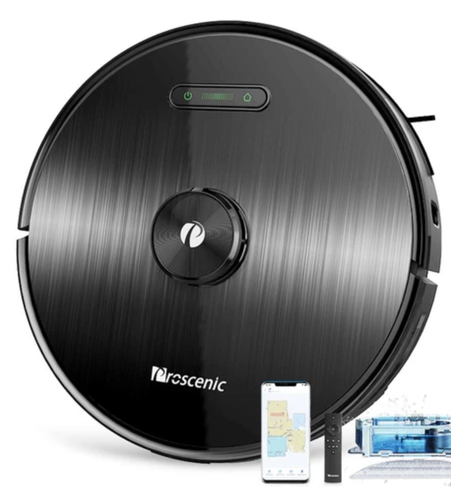 Proscenic M8 Robot Vacuum Cleaner 2 in 1 Vacuuming and Mopping 3000Pa Strong Suction Upgraded Lidar Navigation 3200mAh 120 Minutes Run Time Vboost Tec