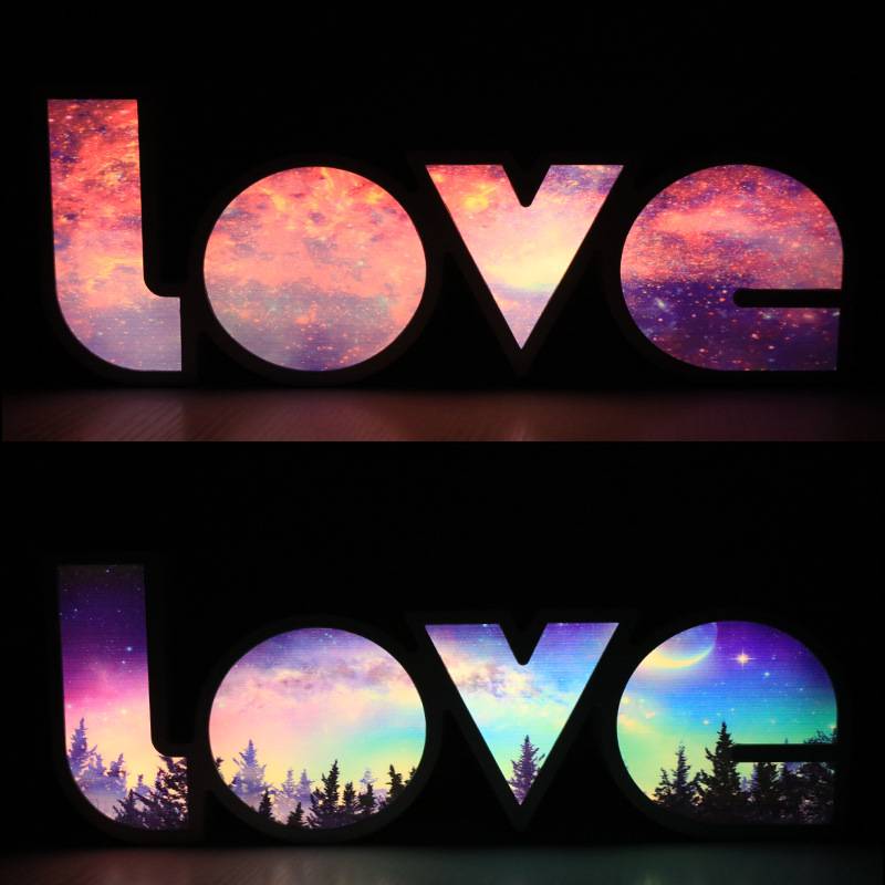 LOVE letter light box Romantic Valentine&#039;s Day room trunk LED decorative night light gift light